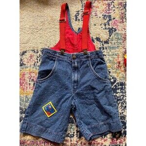 vintage oshkosh suspender shorts